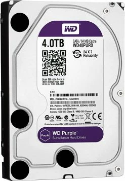 HDD's Hard Disc WD Purple WD40PURX Surveillance 4 TB